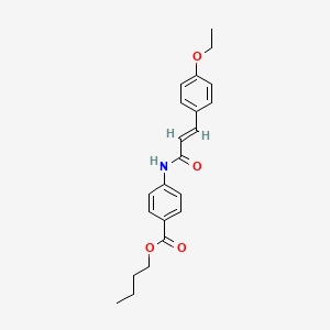 molecular formula C22H25NO4 B3752664 butyl 4-{[3-(4-ethoxyphenyl)acryloyl]amino}benzoate 