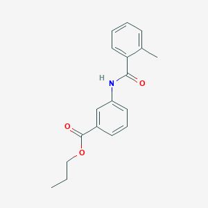 molecular formula C18H19NO3 B3752708 propyl 3-[(2-methylbenzoyl)amino]benzoate 