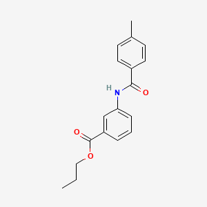 molecular formula C18H19NO3 B3752712 propyl 3-[(4-methylbenzoyl)amino]benzoate 