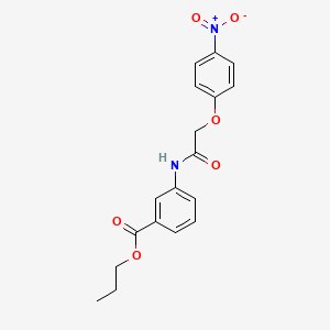 molecular formula C18H18N2O6 B3752753 propyl 3-{[(4-nitrophenoxy)acetyl]amino}benzoate 