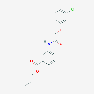 propyl 3-[2-(3-chlorophenoxy)acetamido]benzoate