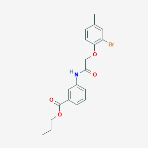 Propyl 3-[2-(2-bromo-4-methylphenoxy)acetamido]benzoate