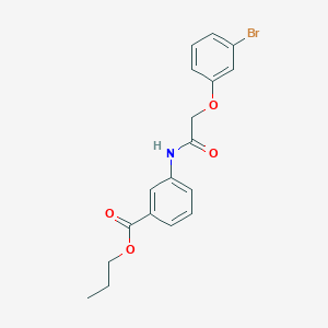 Propyl 3-[2-(3-bromophenoxy)acetamido]benzoate