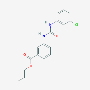 molecular formula C17H17ClN2O3 B3752808 propyl 3-({[(3-chlorophenyl)amino]carbonyl}amino)benzoate 