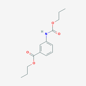 molecular formula C14H19NO4 B3752817 propyl 3-[(propoxycarbonyl)amino]benzoate 