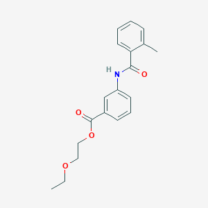 2-ETHOXYETHYL 3-((2-METHYLBENZOYL)AMINO)BENZOATE