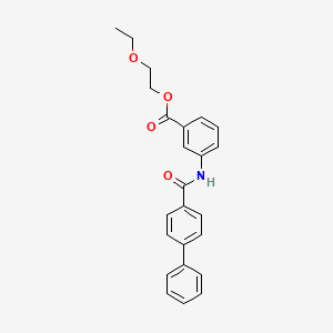 molecular formula C24H23NO4 B3752852 2-ethoxyethyl 3-[(4-biphenylylcarbonyl)amino]benzoate 