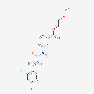 2-ETHOXYETHYL 3-((3-(2,4-DICHLOROPHENYL)ACRYLOYL)AMINO)BENZOATE