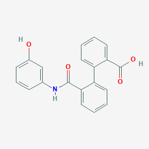 2-[2-[(3-Hydroxyphenyl)carbamoyl]phenyl]benzoic acid
