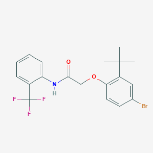 2-(4-bromo-2-tert-butylphenoxy)-N-[2-(trifluoromethyl)phenyl]acetamide