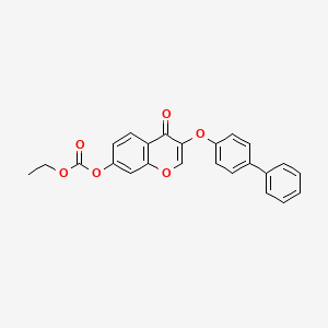 3-(4-biphenylyloxy)-4-oxo-4H-chromen-7-yl ethyl carbonate