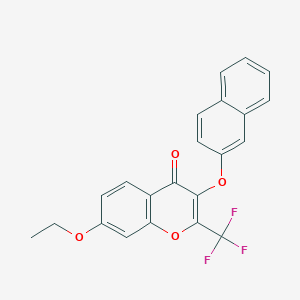 7-ethoxy-3-(2-naphthyloxy)-2-(trifluoromethyl)-4H-chromen-4-one