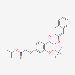 isopropyl {[3-(2-naphthyloxy)-4-oxo-2-(trifluoromethyl)-4H-chromen-7-yl]oxy}acetate