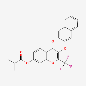 3-(2-naphthyloxy)-4-oxo-2-(trifluoromethyl)-4H-chromen-7-yl 2-methylpropanoate