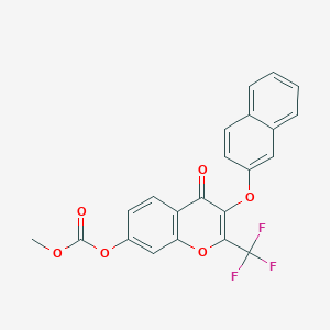 methyl 3-(2-naphthyloxy)-4-oxo-2-(trifluoromethyl)-4H-chromen-7-yl carbonate