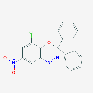 molecular formula C19H12ClN3O3 B375295 5-chloro-7-nitro-3,3-diphenyl-3H-4,1,2-benzoxadiazine 