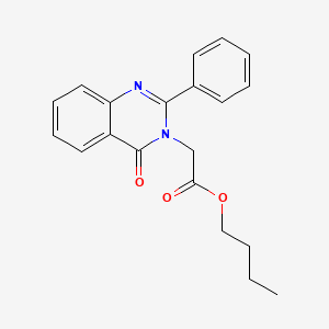 molecular formula C20H20N2O3 B3752952 BUTYL 2-(4-OXO-2-PHENYL-3,4-DIHYDROQUINAZOLIN-3-YL)ACETATE 