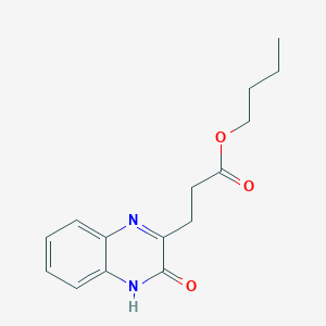 molecular formula C15H18N2O3 B3752963 Butyl 3-(3-hydroxyquinoxalin-2-yl)propanoate 