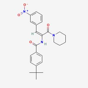 molecular formula C25H29N3O4 B3752970 4-tert-butyl-N-[2-(3-nitrophenyl)-1-(1-piperidinylcarbonyl)vinyl]benzamide 