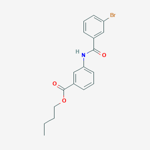 molecular formula C18H18BrNO3 B3752976 butyl 3-[(3-bromobenzoyl)amino]benzoate 