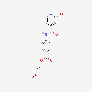 molecular formula C19H21NO5 B3752993 2-ethoxyethyl 4-[(3-methoxybenzoyl)amino]benzoate 