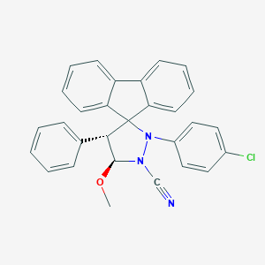 molecular formula C29H22ClN3O B375300 1-(4-chlorophenyl)-2-cyano-3-methoxy-4-phenylspiro[pyrazolidine-5,9'-(9'H)-fluorene] 