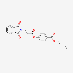 butyl 4-{[3-(1,3-dioxo-1,3-dihydro-2H-isoindol-2-yl)propanoyl]oxy}benzoate