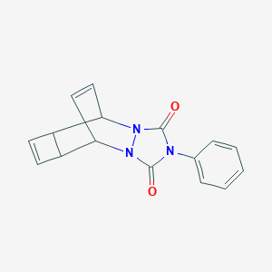 molecular formula C16H13N3O2 B375301 2-phenyl-5,5a,7a,8-tetrahydro-1H-5,8-ethenocyclobuta[d][1,2,4]triazolo[1,2-a]pyridazine-1,3(2H)-dione 