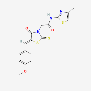 2-[5-(4-ethoxybenzylidene)-4-oxo-2-thioxo-1,3-thiazolidin-3-yl]-N-(4-methyl-1,3-thiazol-2-yl)acetamide