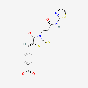 methyl 4-({4-oxo-3-[3-oxo-3-(1,3-thiazol-2-ylamino)propyl]-2-thioxo-1,3-thiazolidin-5-ylidene}methyl)benzoate