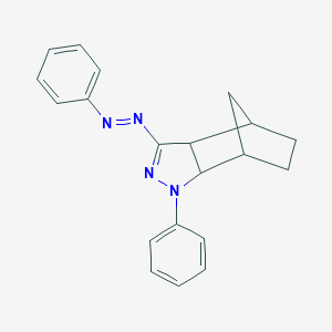 molecular formula C20H20N4 B375304 Phenyl-(3-phenyl-3,4-diazatricyclo[5.2.1.02,6]dec-4-en-5-yl)diazene 
