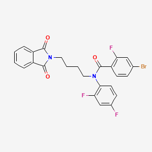 4-bromo-N-(2,4-difluorophenyl)-N-[4-(1,3-dioxo-1,3-dihydro-2H-isoindol-2-yl)butyl]-2-fluorobenzamide