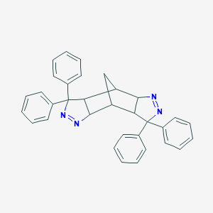molecular formula C33H28N4 B375307 5,5,11,11-Tetraphenyl-3,4,9,10-tetraazatetracyclo[5.5.1.0~2,6~.0~8,12~]trideca-3,9-diene 