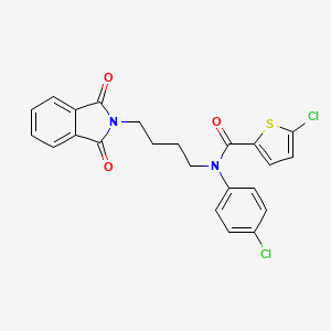 5-chloro-N-(4-chlorophenyl)-N-[4-(1,3-dioxo-1,3-dihydro-2H-isoindol-2-yl)butyl]-2-thiophenecarboxamide