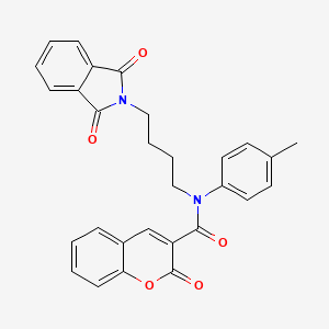 molecular formula C29H24N2O5 B3753088 N-[4-(1,3-dioxo-1,3-dihydro-2H-isoindol-2-yl)butyl]-N-(4-methylphenyl)-2-oxo-2H-chromene-3-carboxamide 