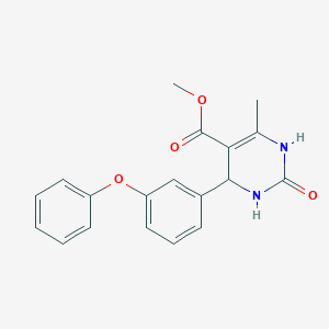 molecular formula C19H18N2O4 B375312 Methyl 6-methyl-2-oxo-4-(3-phenoxyphenyl)-1,2,3,4-tetrahydropyrimidine-5-carboxylate CAS No. 282108-65-0