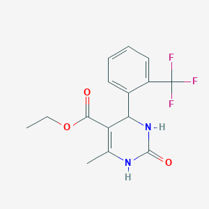 Ethyl 6-methyl-2-oxo-4-[2-(trifluoromethyl)phenyl]-1,2,3,4-tetrahydro-5-pyrimidinecarboxylate
