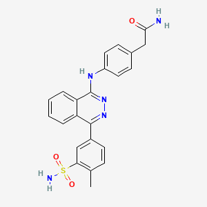 2-[4-({4-[3-(aminosulfonyl)-4-methylphenyl]-1-phthalazinyl}amino)phenyl]acetamide