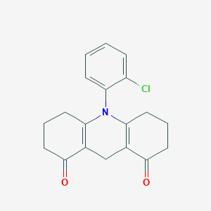 molecular formula C19H18ClNO2 B375315 10-(2-chlorophenyl)-3,4,5,6,7,9-hexahydro-2H-acridine-1,8-dione 