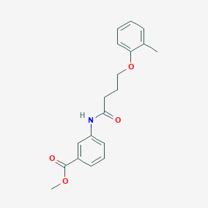 molecular formula C19H21NO4 B3753182 methyl 3-{[4-(2-methylphenoxy)butanoyl]amino}benzoate 