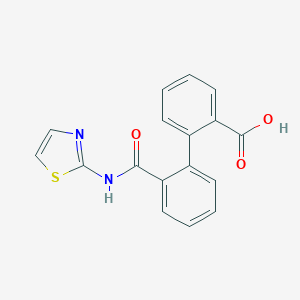 molecular formula C17H12N2O3S B375320 2'-(Thiazol-2-ylcarbamoyl)-biphenyl-2-carboxylic acid CAS No. 13381-72-1