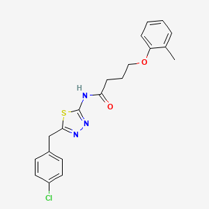 N-[5-(4-chlorobenzyl)-1,3,4-thiadiazol-2-yl]-4-(2-methylphenoxy)butanamide