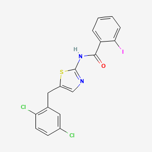 N-[5-[(2,5-DICHLOROPHENYL)METHYL]-1,3-THIAZOL-2-YL]-2-IODO-BENZAMIDE