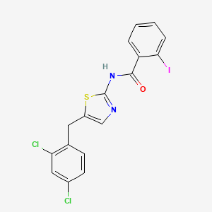 N-[5-(2,4-dichlorobenzyl)-1,3-thiazol-2-yl]-2-iodobenzamide