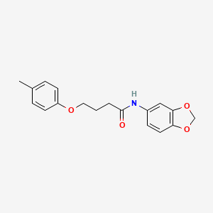 N-1,3-benzodioxol-5-yl-4-(4-methylphenoxy)butanamide