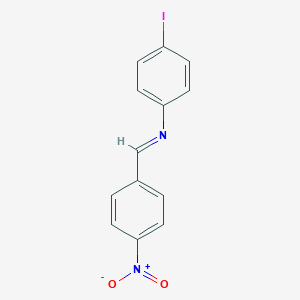 molecular formula C13H9IN2O2 B375342 4-Iodo-N-[(E)-(4-nitrophenyl)methylidene]aniline 
