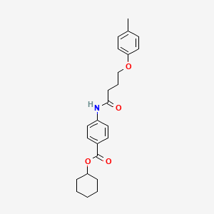 cyclohexyl 4-{[4-(4-methylphenoxy)butanoyl]amino}benzoate