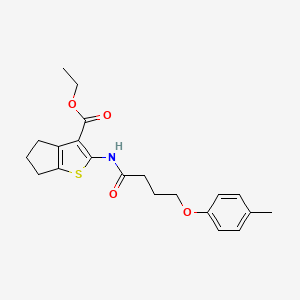 ethyl 2-{[4-(4-methylphenoxy)butanoyl]amino}-5,6-dihydro-4H-cyclopenta[b]thiophene-3-carboxylate