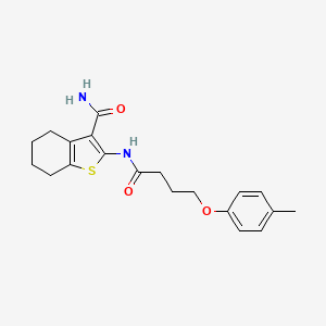 2-[4-(4-METHYLPHENOXY)BUTANAMIDO]-4,5,6,7-TETRAHYDRO-1-BENZOTHIOPHENE-3-CARBOXAMIDE