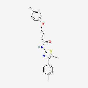 N-[(2Z)-5-methyl-4-(4-methylphenyl)-1,3-thiazol-2(3H)-ylidene]-4-(4-methylphenoxy)butanamide